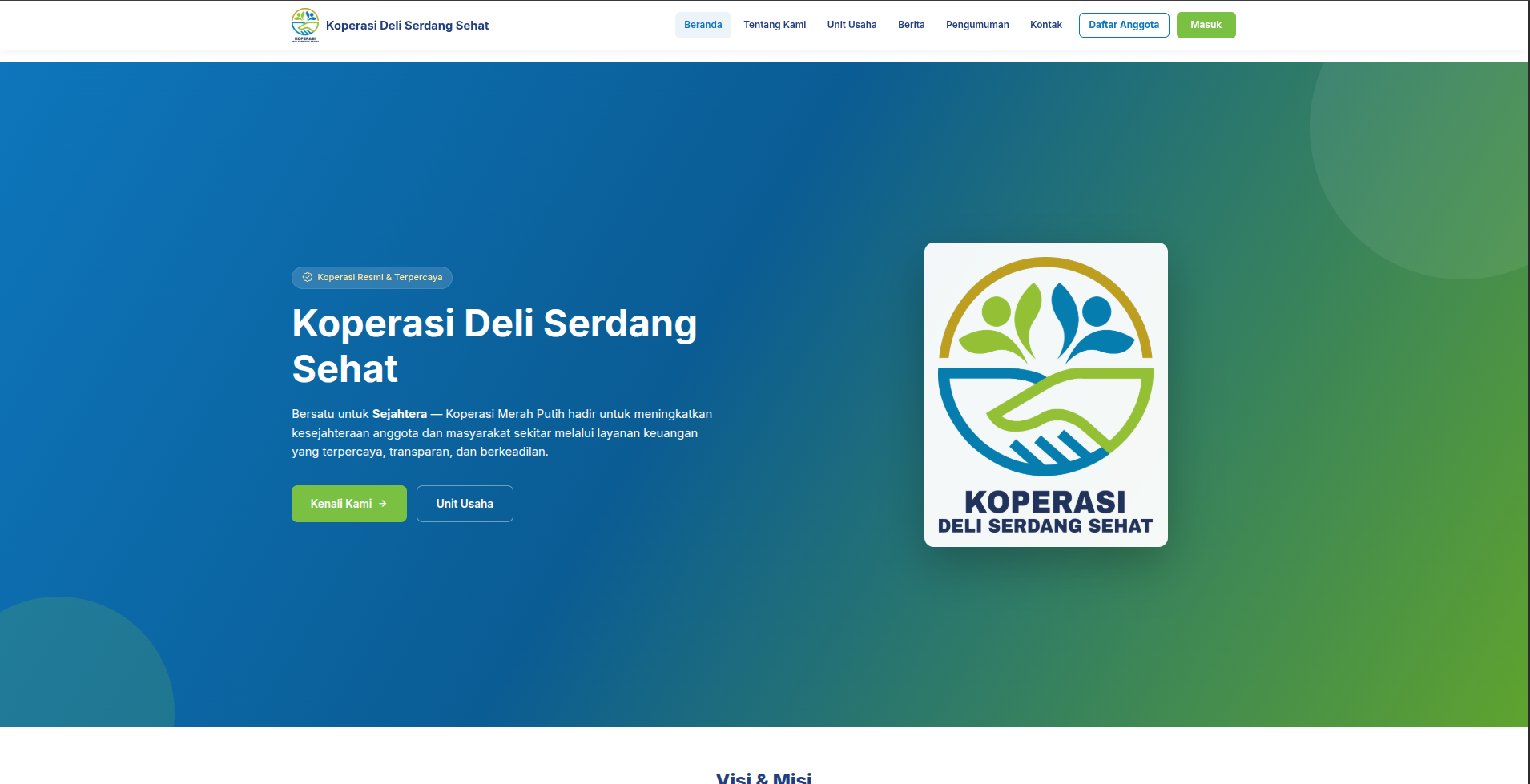 Website Koperasi Merah Putih